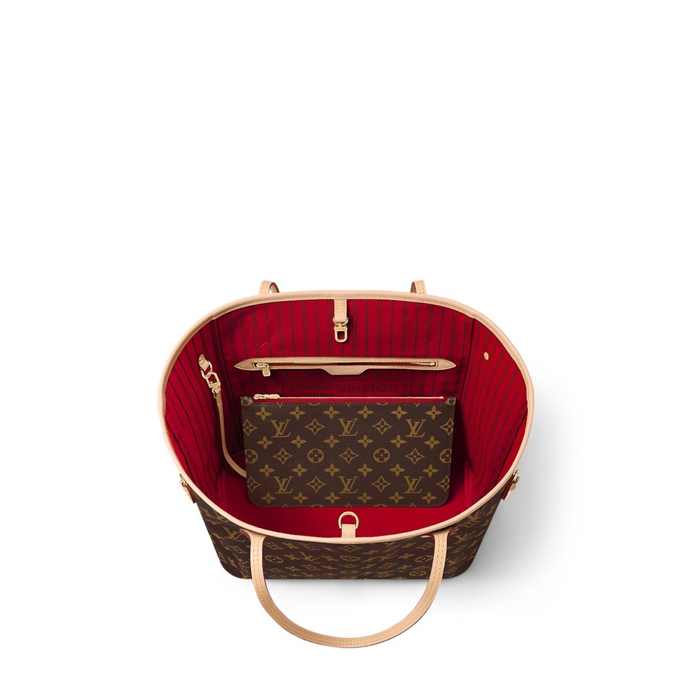 AUTHENTIC LOUIS VUITTON • Large Neverfull Tote & Pochette Patina Monogram Bag • - Picture 15 of 16